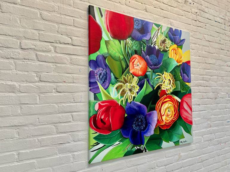 Original Abstract Expressionism Floral Painting by Ella Joosten