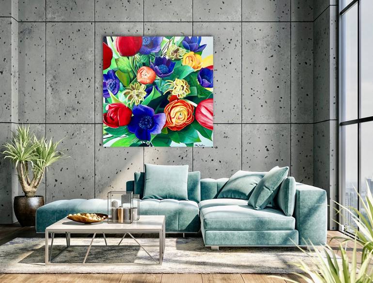 Original Floral Painting by Ella Joosten