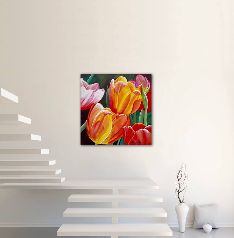 Original Floral Painting by Ella Joosten