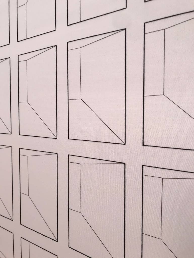 Original Op Art Geometric Painting by Kat Hernden