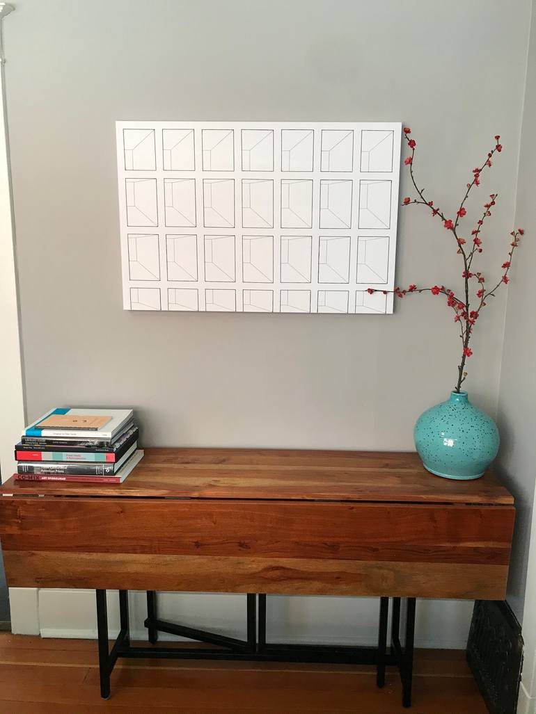 Original Op Art Geometric Painting by Kat Hernden