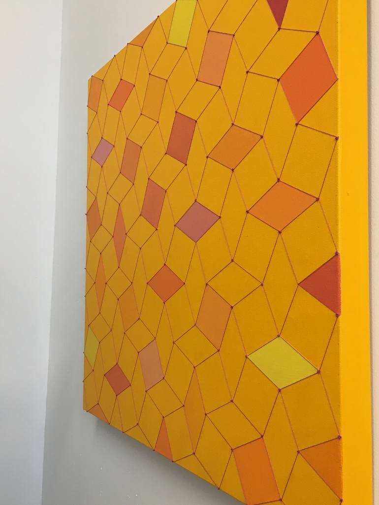 Original Abstract Geometric Painting by Kat Hernden