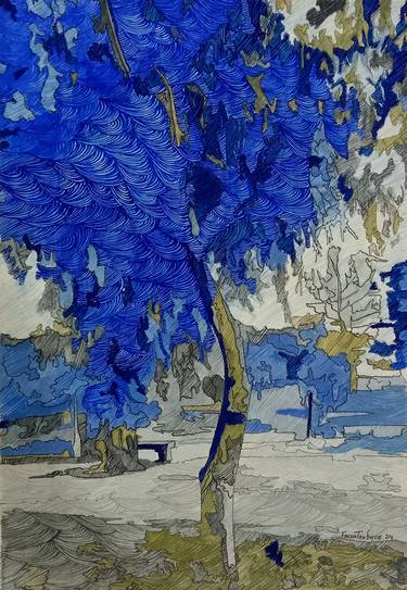 Original Abstract Landscape Paintings by Faiza Taufique