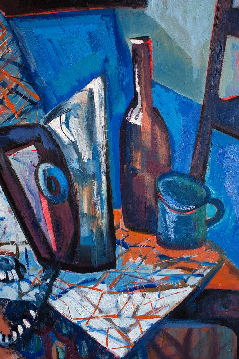 Original Cubism Still Life Painting by Nadya Mille