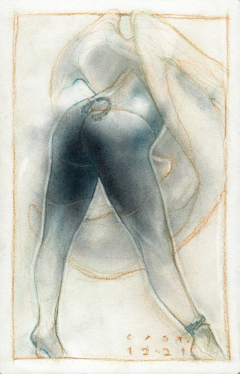 Original Figurative Erotic Drawing by Sandro Castelli