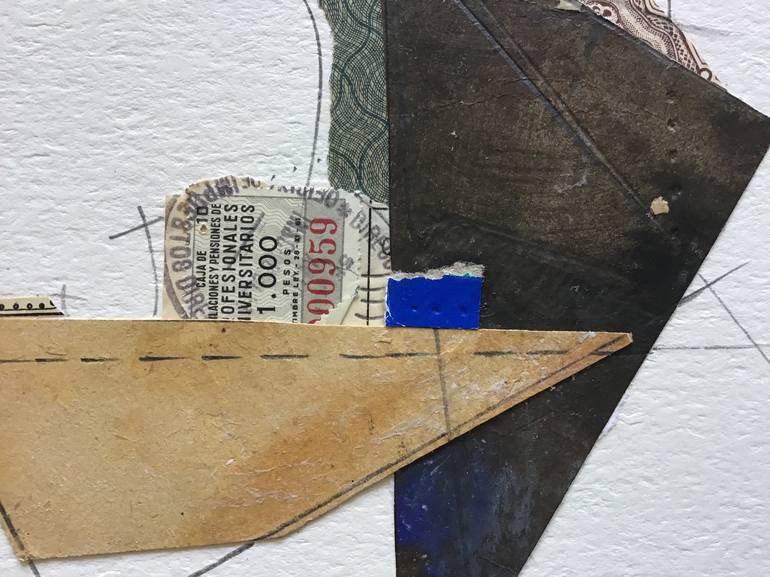 Original Figurative Ship Collage by Adriana Silva y Rosas