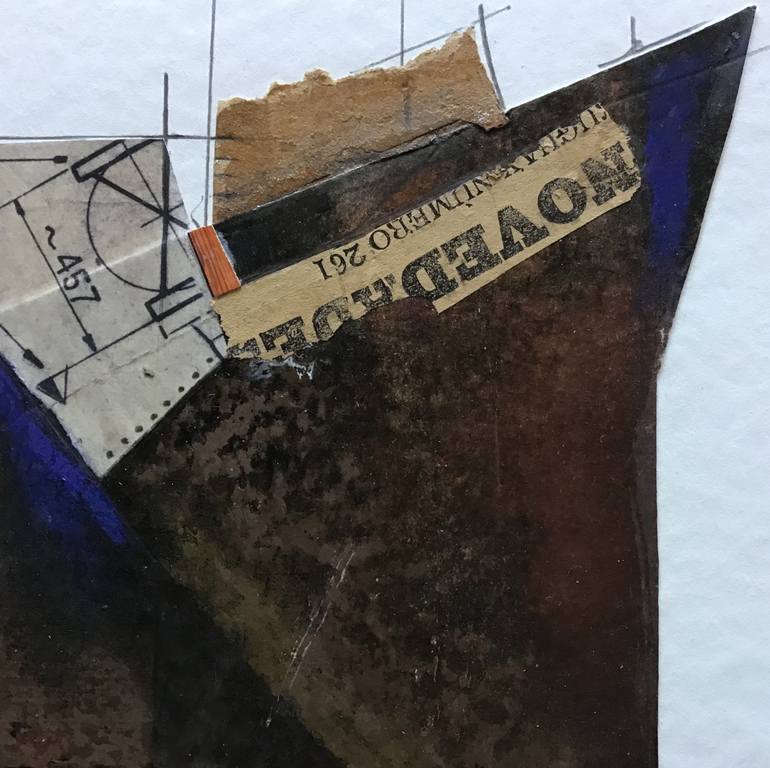 Original Figurative Ship Collage by Adriana Silva y Rosas