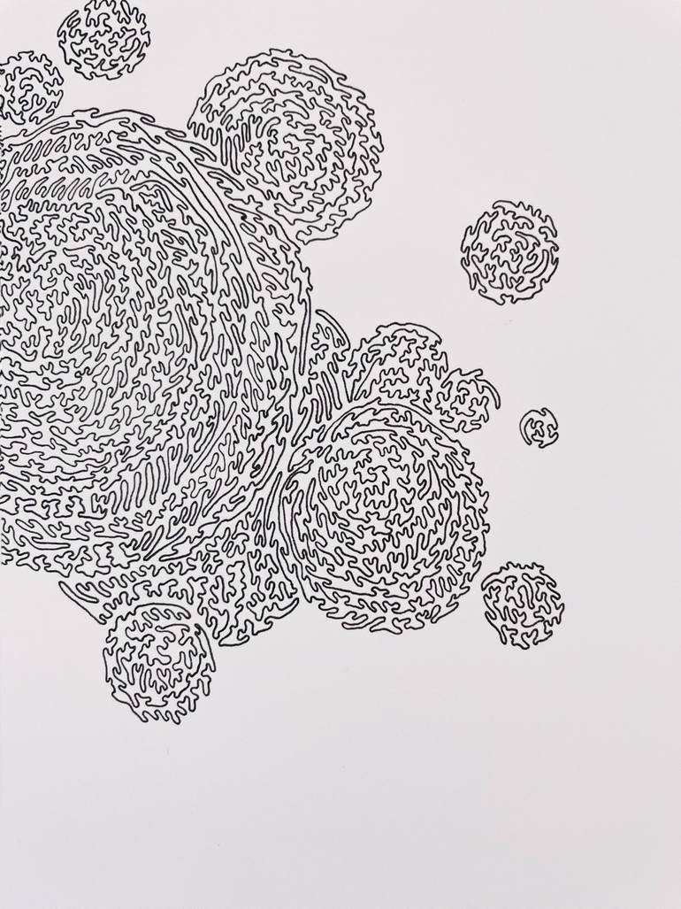 Original Abstract Drawing by Asli Sonceley