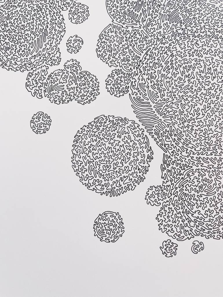 Original Abstract Drawing by Asli Sonceley