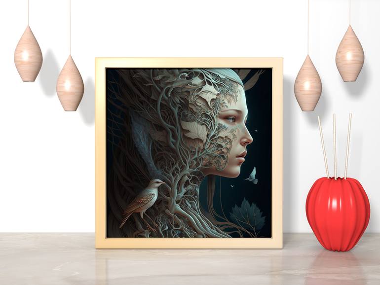 Original Contemporary Women Digital by Denis Agati
