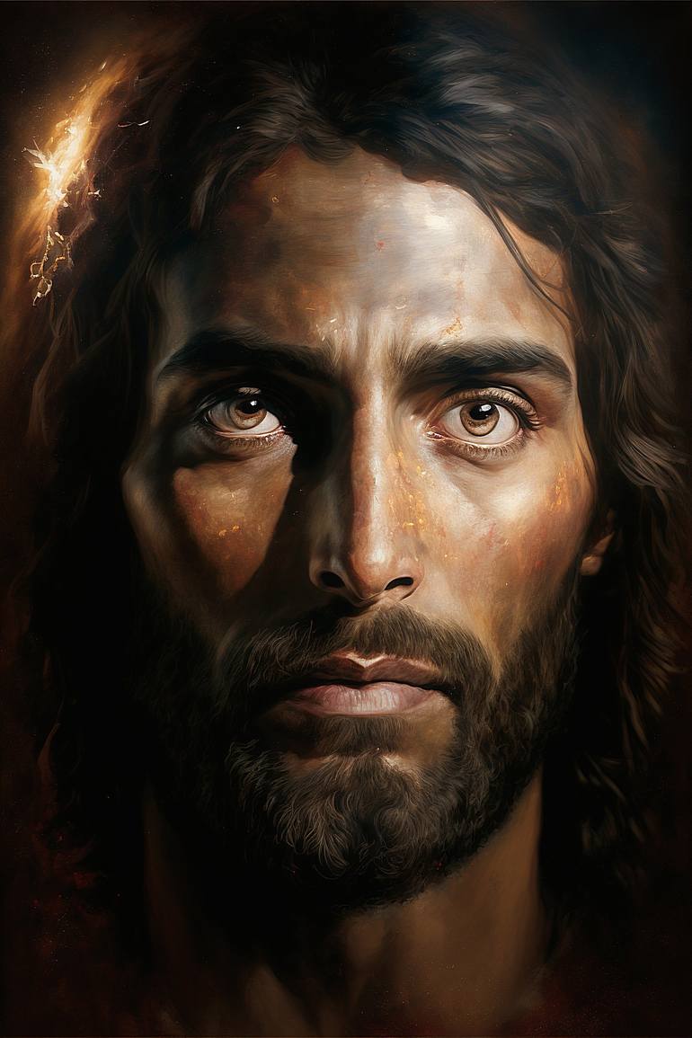 Portrait of Jesus Christ the Son of God Digital by Denis Agati ...