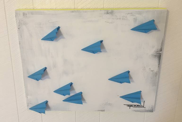 Original Abstract Expressionism Abstract Mixed Media by Tamara Thalmann