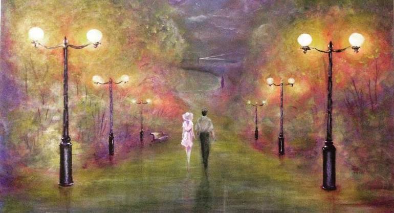 Original Impressionism Love Painting by Edyge Turlybekov