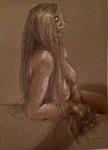 Original Figurative Nude Drawings by Ned Marshall