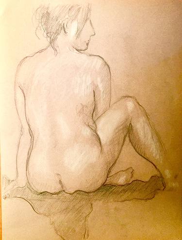 Original Figurative Nude Drawings by Ned Marshall