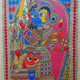Ardhanareeswara Madhubani by ArtZolo Gallery