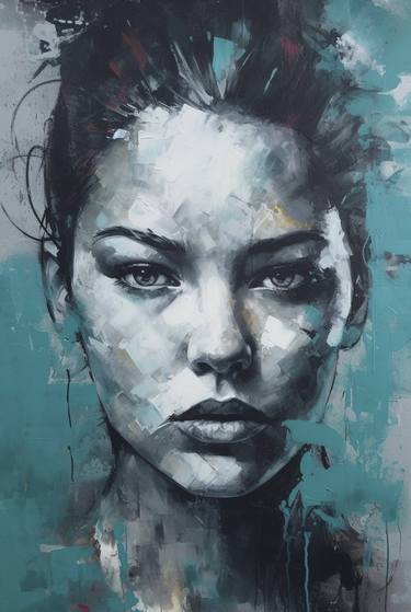 Original Portraiture Abstract Paintings by Dmitriy Grechko