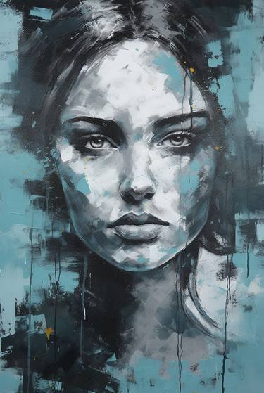 Original Portraiture Abstract Paintings by Dmitriy Grechko