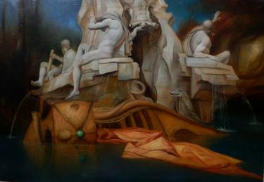 Original Fine Art Classical mythology Painting by Giovanni Tommasi Ferroni