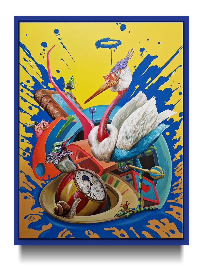 Original Surrealism Pop Culture/Celebrity Painting by Claudiu Mladin