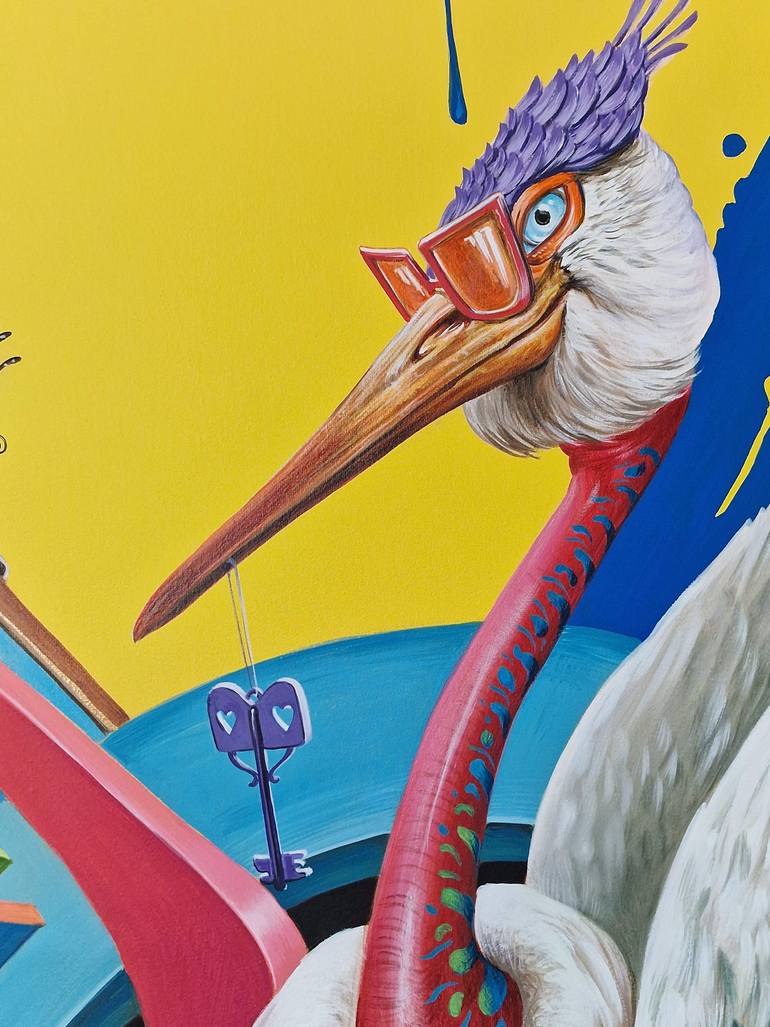 Original Surrealism Pop Culture/Celebrity Painting by Claudiu Mladin