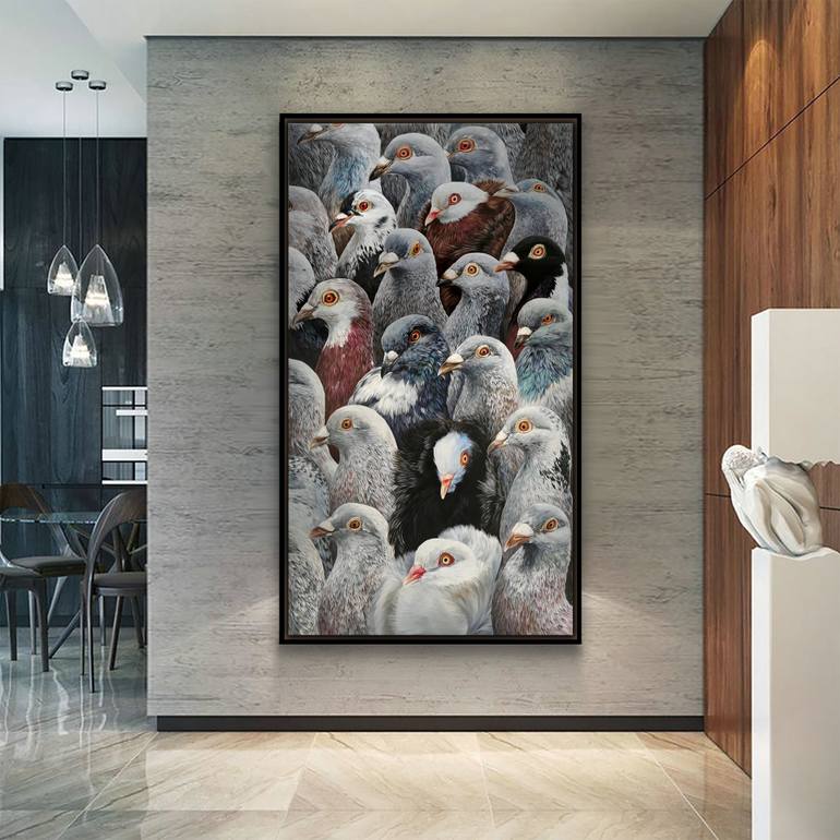 Original Figurative Animal Painting by Claudiu Mladin