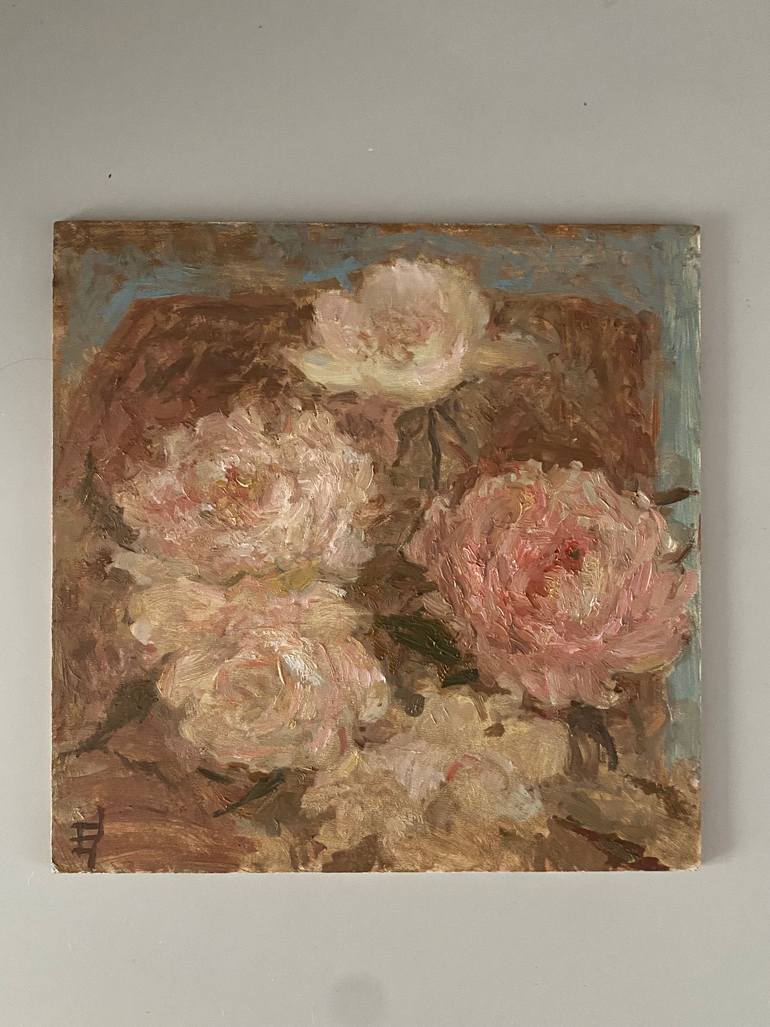 Original Classicism Floral Painting by Elena Bulatova