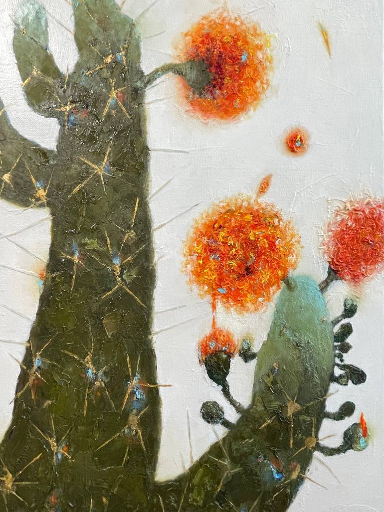 Original Abstract Floral Painting by Kyunghee Cho