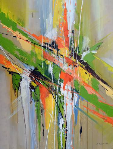 Original Art Deco Abstract Paintings by Viktor Babak