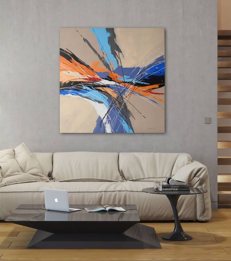 Original Abstract Expressionism Abstract Painting by Viktor Babak