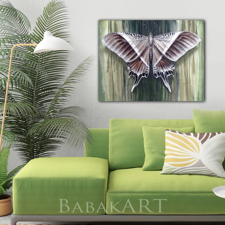 Original Butterfly art Animal Painting by Viktor Babak