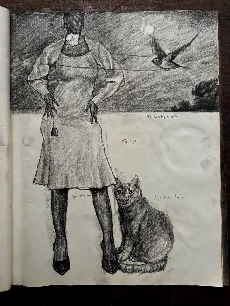 Original Conceptual People Drawing by Paul Ogunlesi