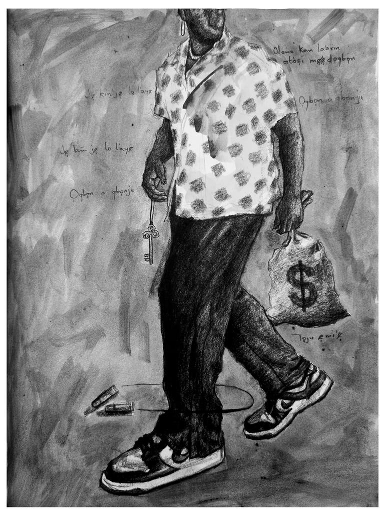 Original Portrait Drawing by Paul Ogunlesi