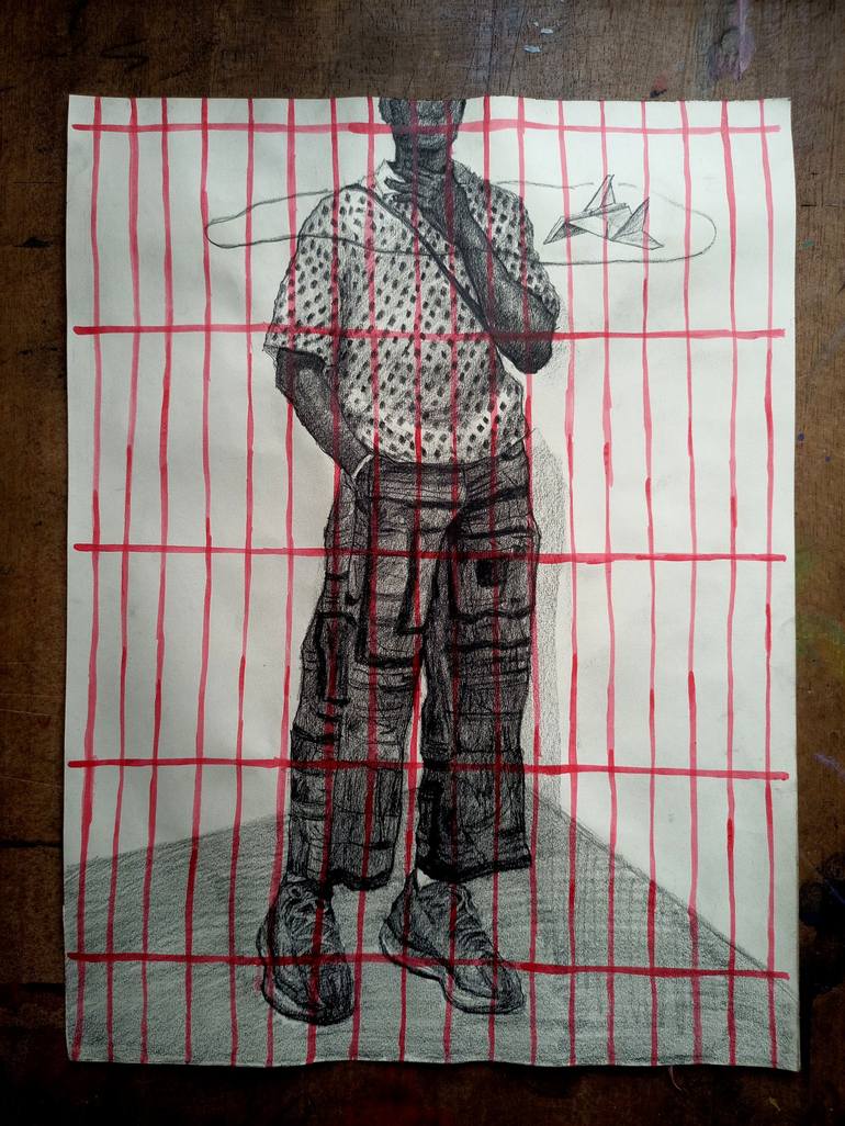 Original Conceptual Portrait Drawing by Paul Ogunlesi