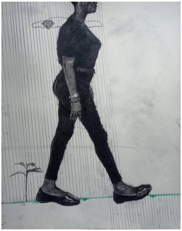 Original Contemporary People Drawings by Paul Ogunlesi