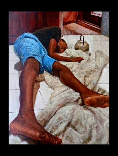 Original Realism People Paintings by Paul Ogunlesi