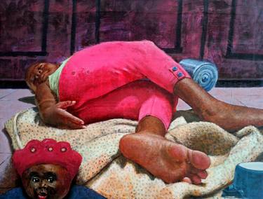 Print of People Paintings by Paul Ogunlesi