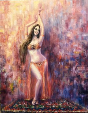 Print of Impressionism Women Paintings by Rovshan Nur