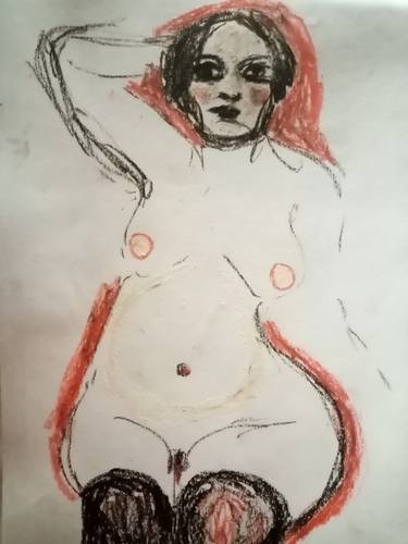 Original Nude Drawing by Selenia Bosso