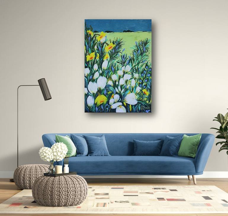 Original Fine Art Floral Painting by Marinela Puscasu