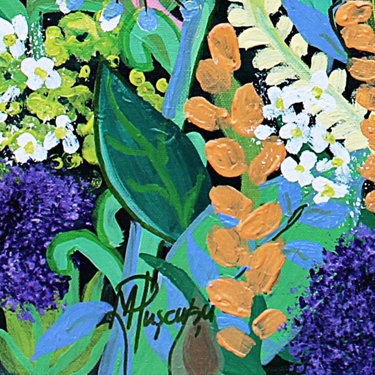 Original Contemporary Floral Painting by Marinela Puscasu