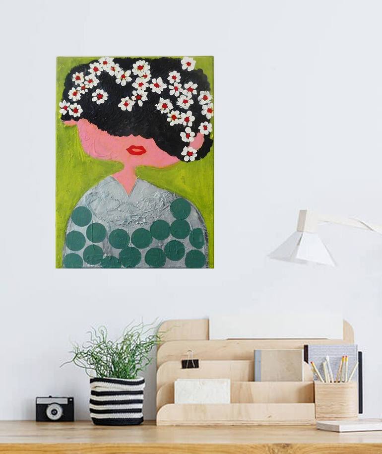 Original Conceptual Abstract Painting by Marinela Puscasu