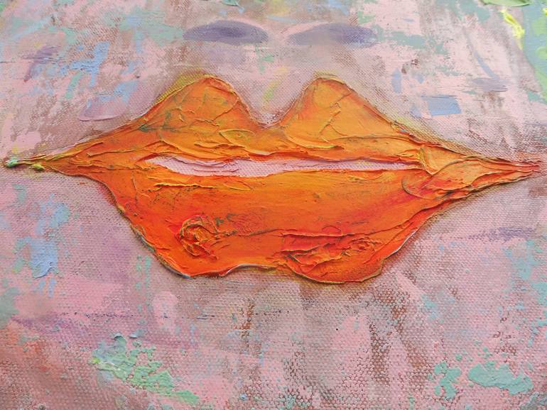 Original Abstract People Painting by Marinela Puscasu