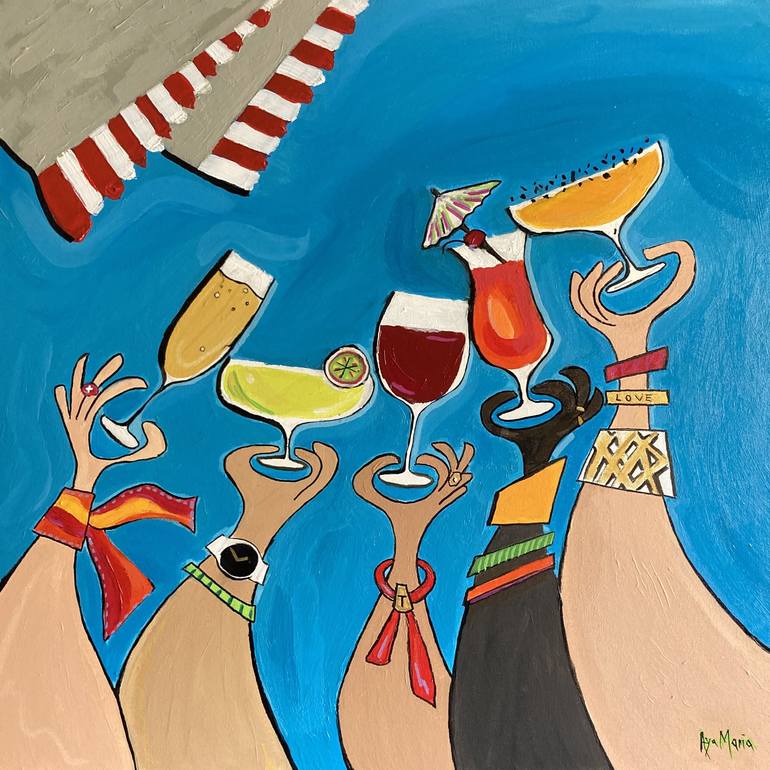 Cheers Painting by Aya Maria Nehm Saatchi Art