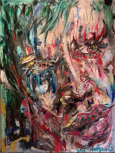 Original Abstract Expressionism Portrait Paintings by Nathan Smith