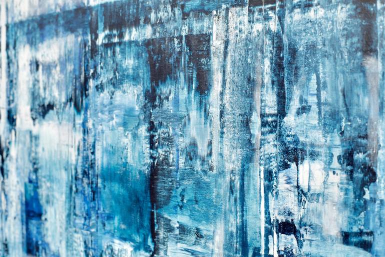 Blue over white Painting by Kasia Bialasiewicz | Saatchi Art