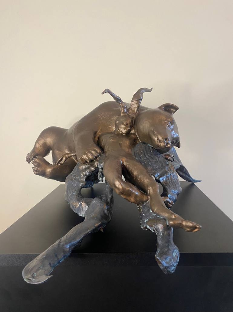 Original Expressionism Nude Sculpture by James Johnson