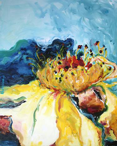 Original Abstract Expressionism Botanic Paintings by Marta Hucall
