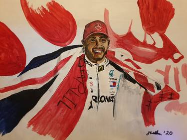 lewis hamilton oil painting