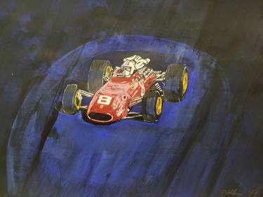 Ferrari F1 car driven by Chris Amon British GP 67 thumb
